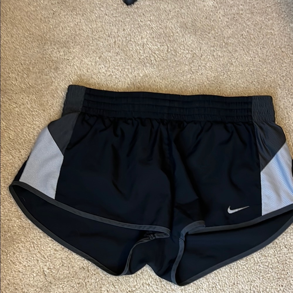 Nike Black and Gray Athletic Shorts Lightweight Performance